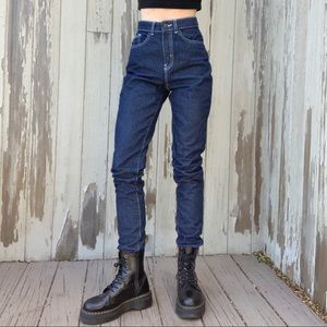 Blue Tall Jeans with White Stitching
